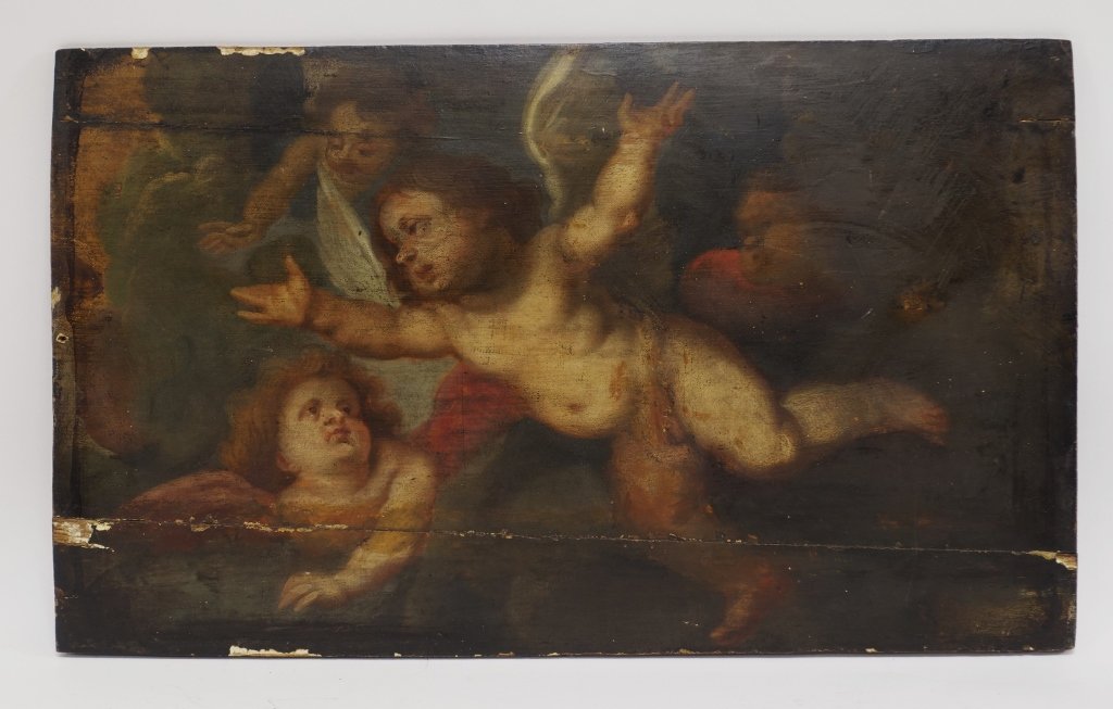 Italian Old Master Cherub Putti Angel Painting (1 of 5)