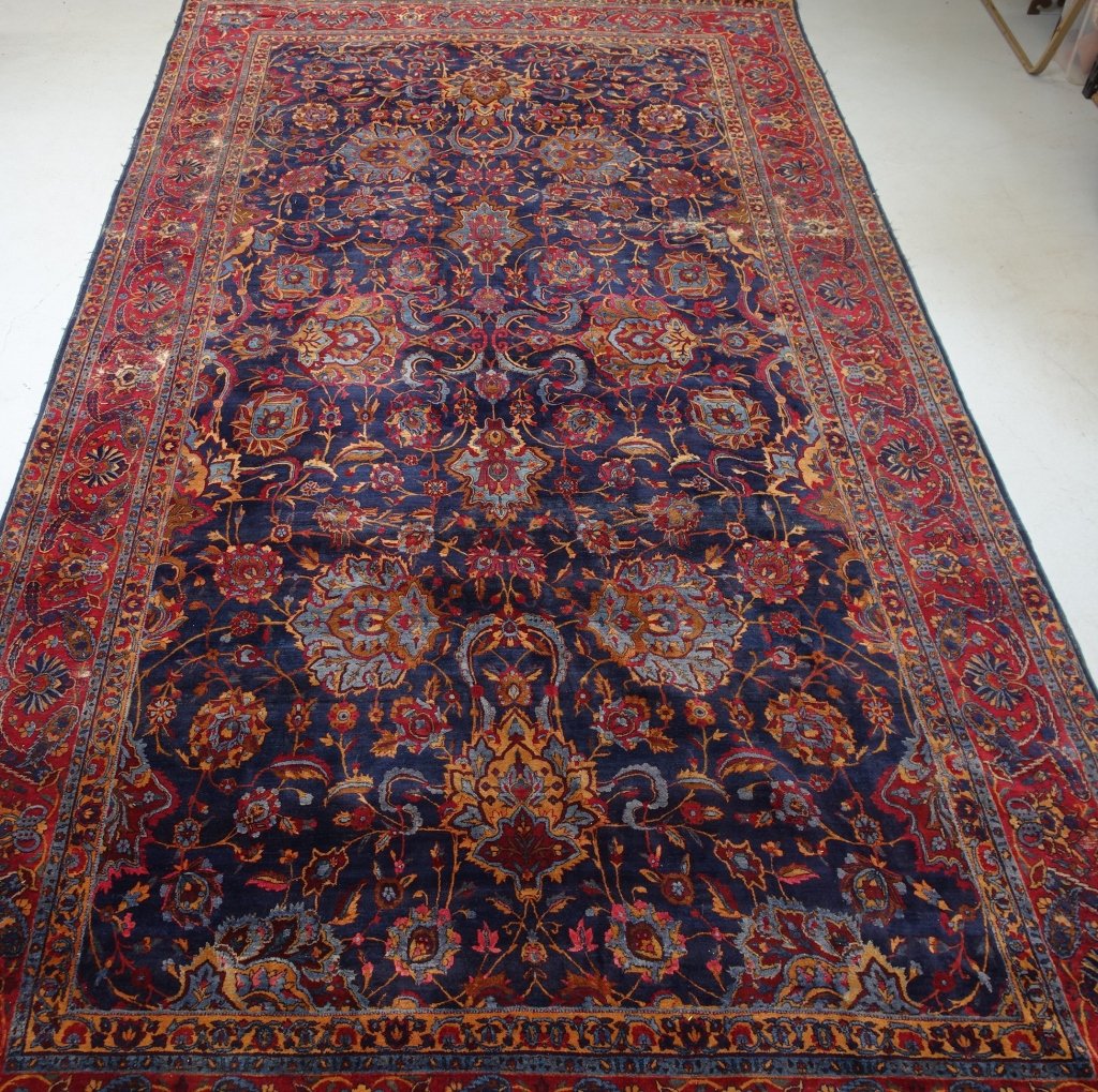 Large Antique Persian Kerman Room Carpet Rug (1 of 10)