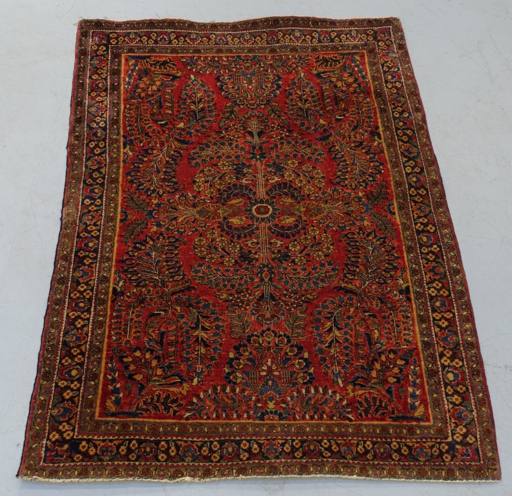 Antique Persian Sarouk Carpet Rug (1 of 8)