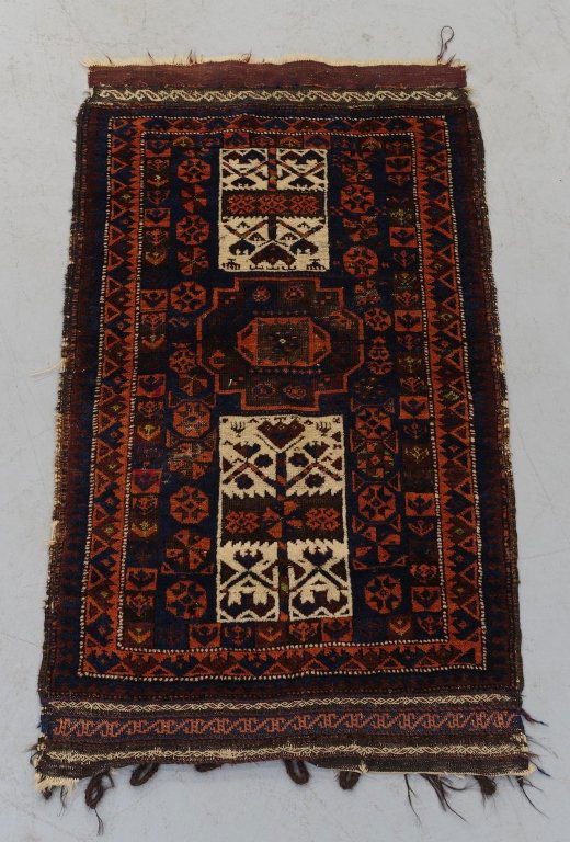 Antique Persian Belouch Brown & Green Rug (1 of 8)