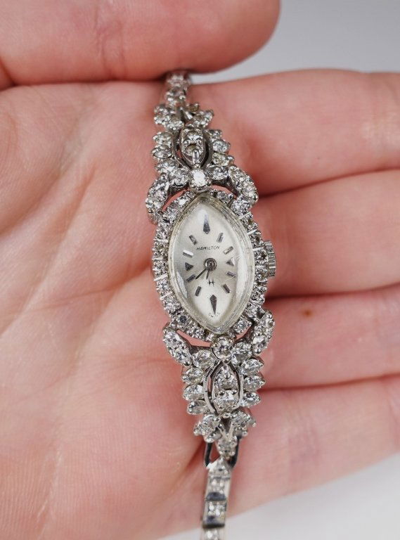 Hamilton Womans 14KT & Diamond Cocktail Watch (1 of 6)