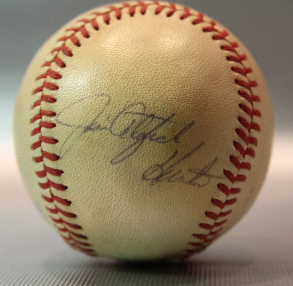 Jim Catfish Hunter Signed Baseball (1 of 2)