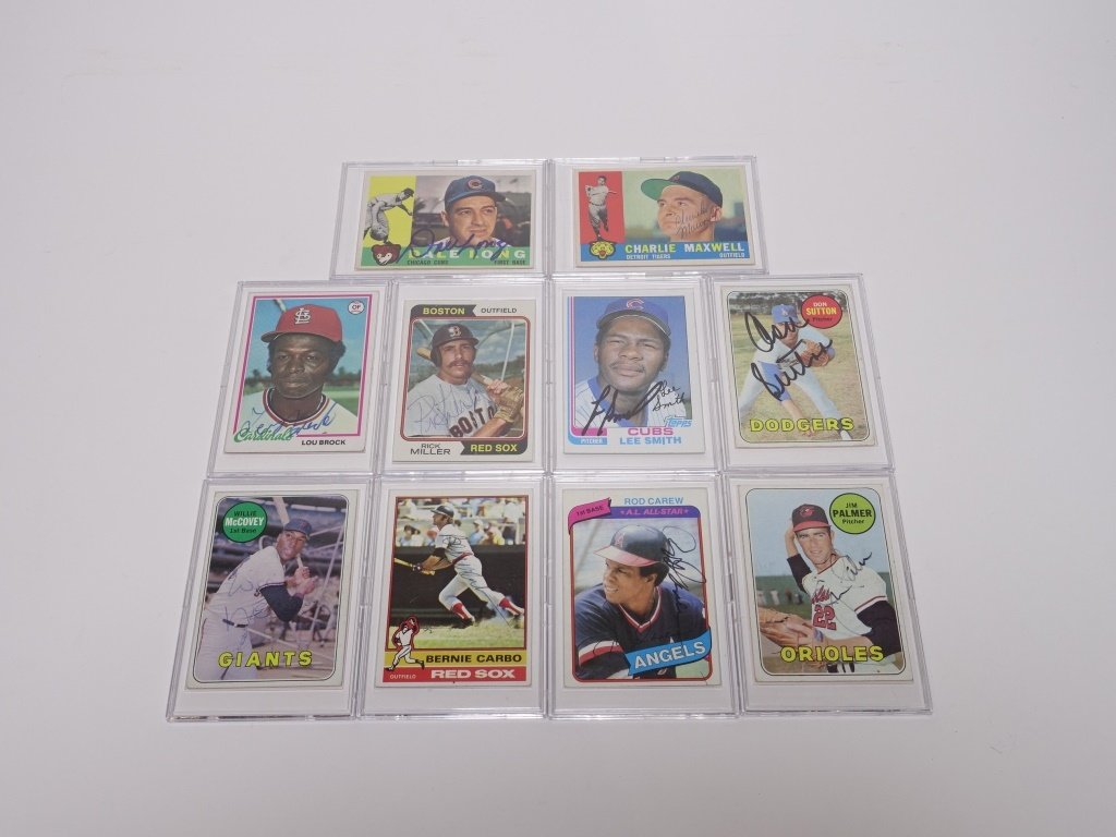 Collection of 10 Autographed Baseball Cards (1 of 7)