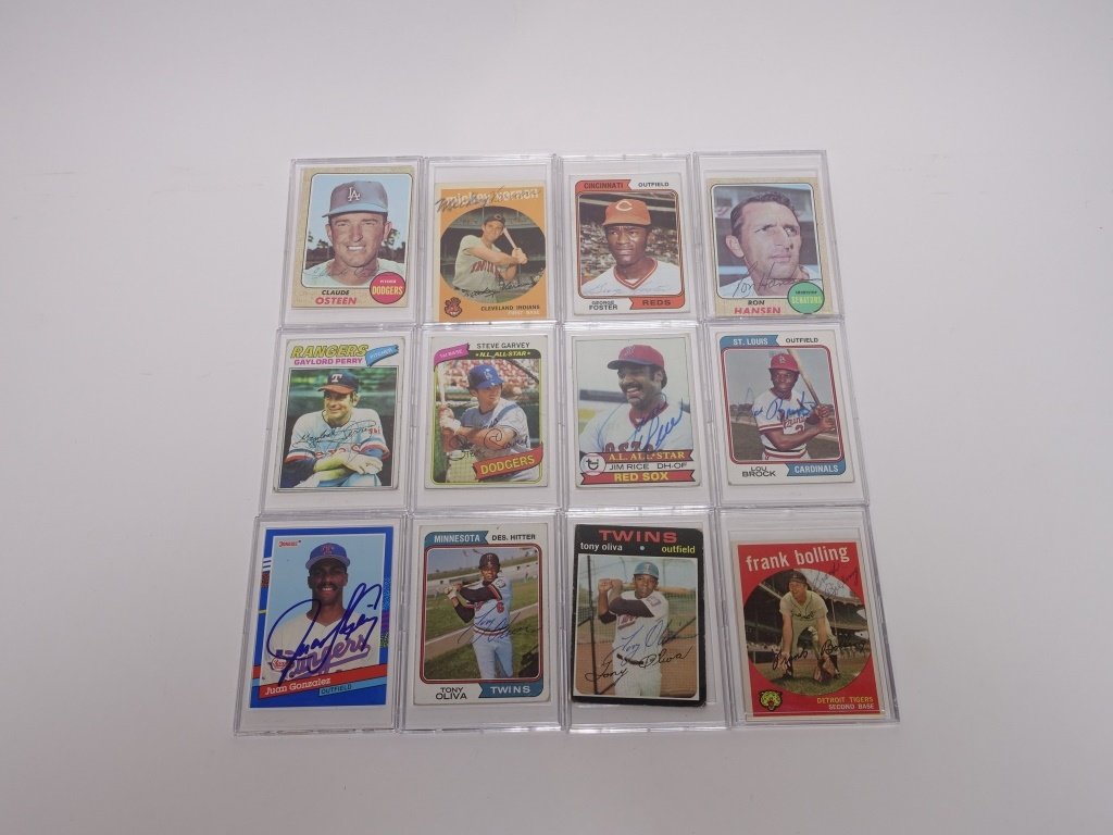 Collection of 12 Autographed Baseball Cards (1 of 9)