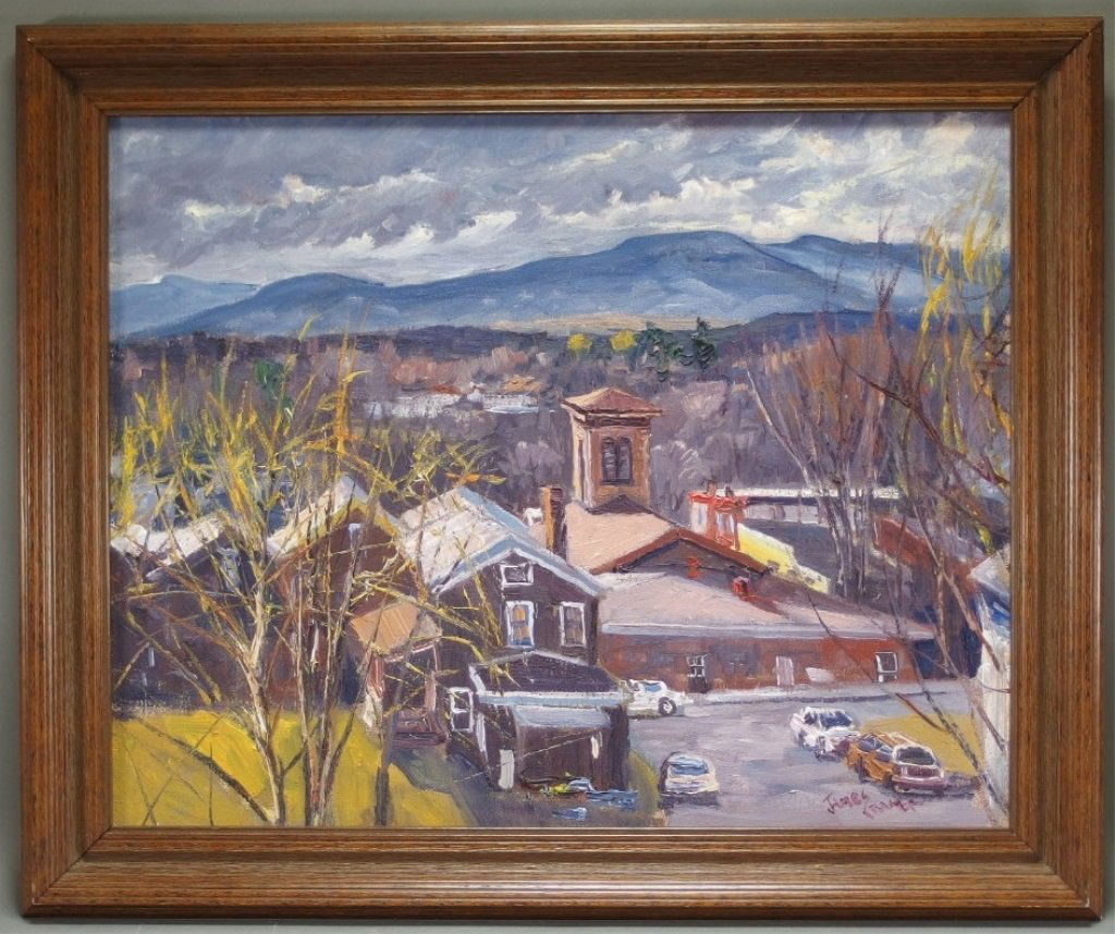 James Kramer Oil Landscape Village Painting (1 of 5)