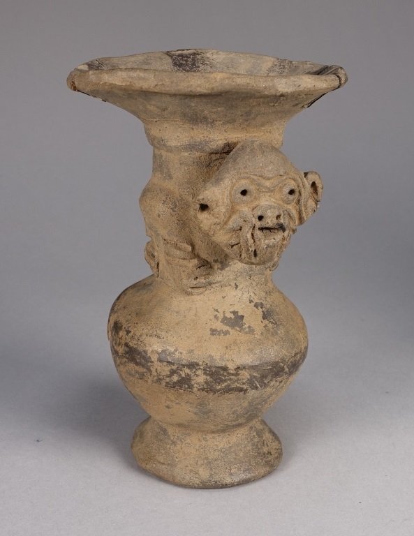 Pre Columbian Peruvian Chimu Monkey Vase (1 of 7)