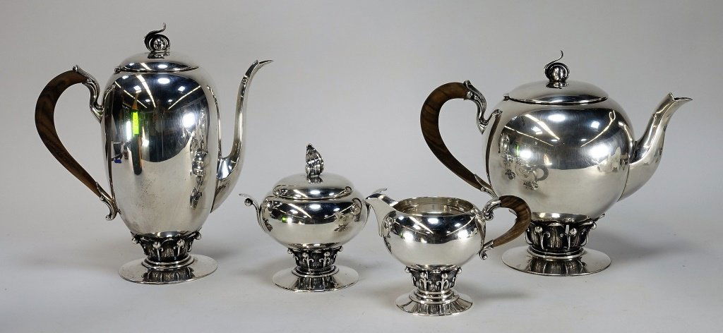 Redlich Co Arts & Craft Sterling Silver Tea Set (1 of 8)