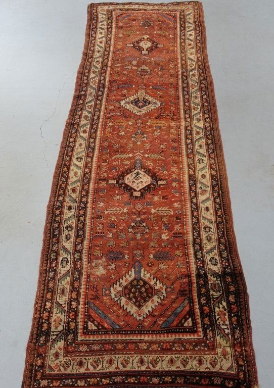 Antique Caucasian Runner Carpet Rug (1 of 10)