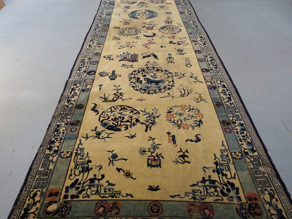 Large Antique Indian Chinese Design Rug (1 of 10)