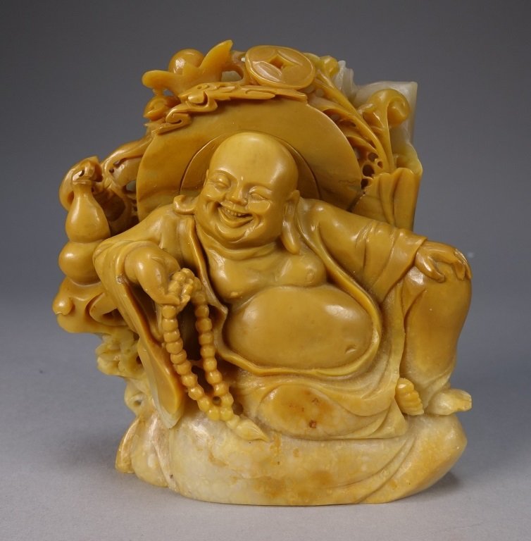 Chinese Carved Soapstone Buddha Figure (1 of 6)