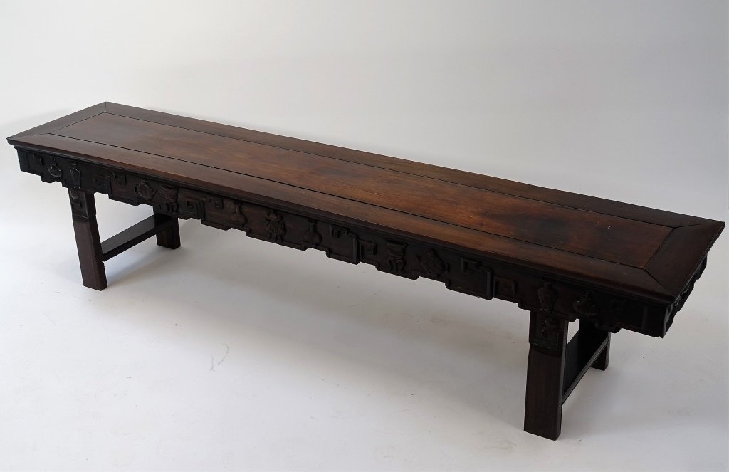 Chinese Carved Hongmu Hardwood Long Altar Table (1 of 4)