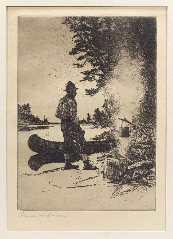 Frank Benson Supper Pencil Signed Etching (1 of 5)