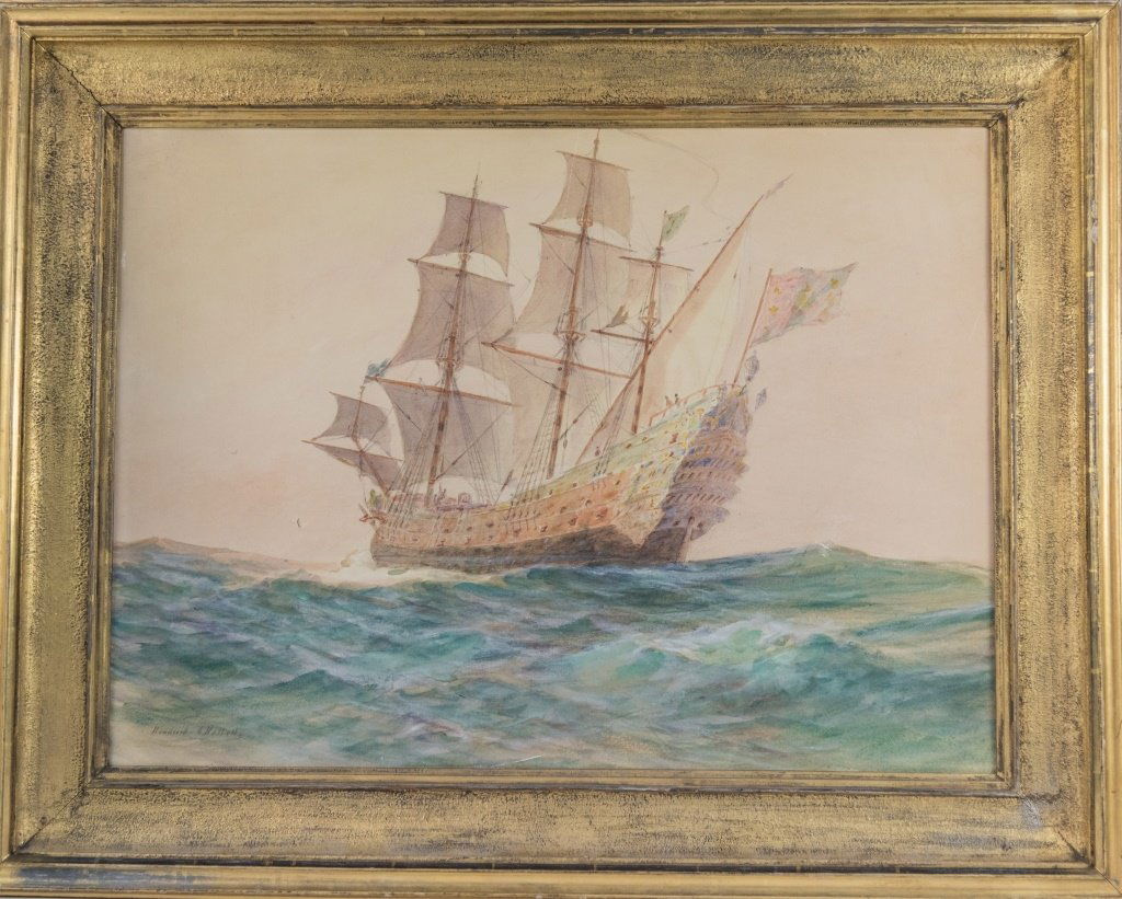 Hendricks Hallett Clipper Ship High Sea Painting (1 of 4)