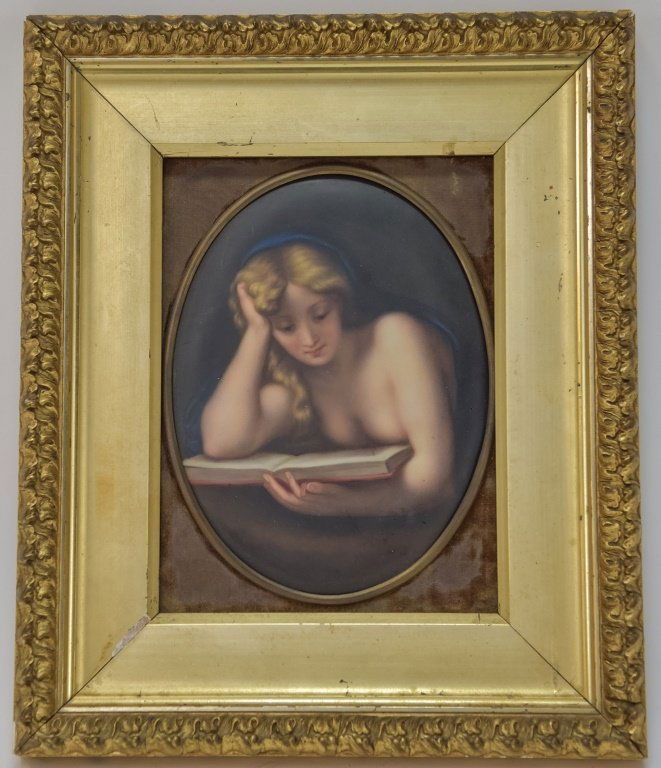 German Porcelain Plaque Painting of Mary Magdalene (1 of 6)