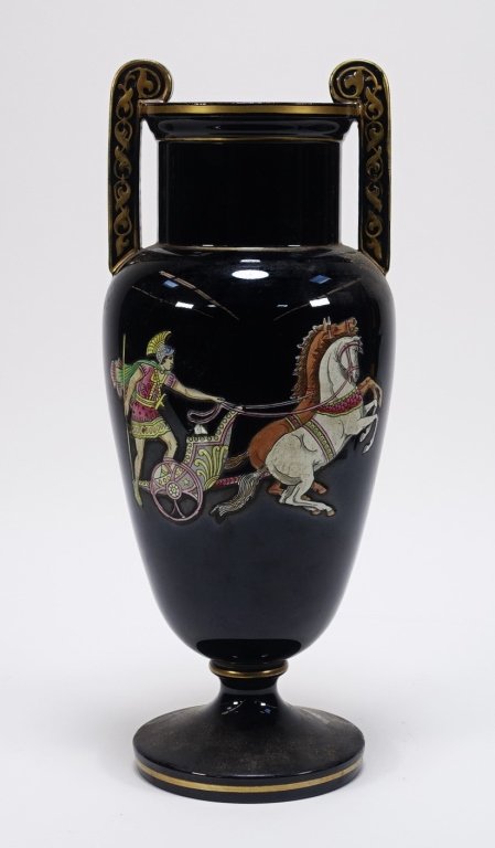 Czech Moser Amethyst Glass Enamel Classical Vase (1 of 10)