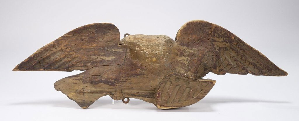 Primitive Americana Pine Carved Wood Eagle (1 of 7)