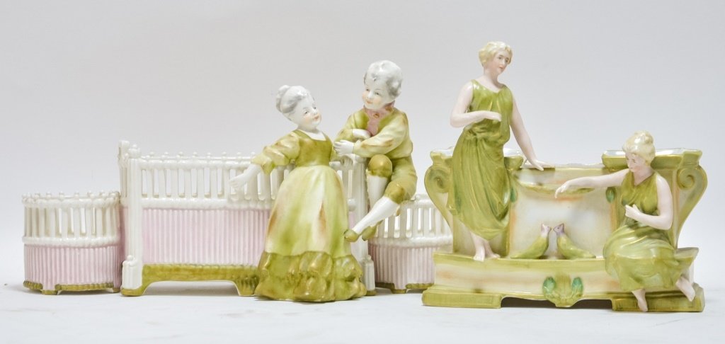 2 Austrian Amphora Figural Porcelain Planters (1 of 9)