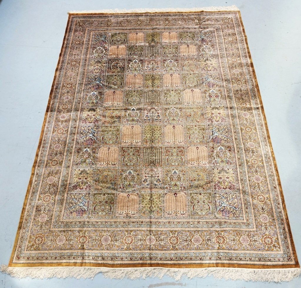 Persian Silk Room Size Rug Carpet (1 of 9)