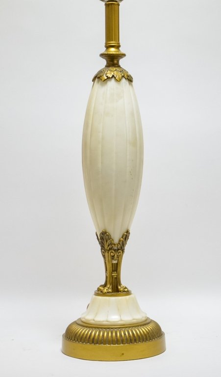 European Bronze and Carved  Alabaster Stone Lamp (1 of 6)