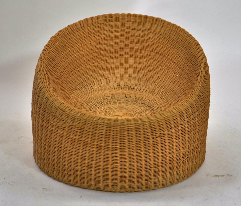Eero Aarnio Finish Designed Wicker Lounge Chair (1 of 4)