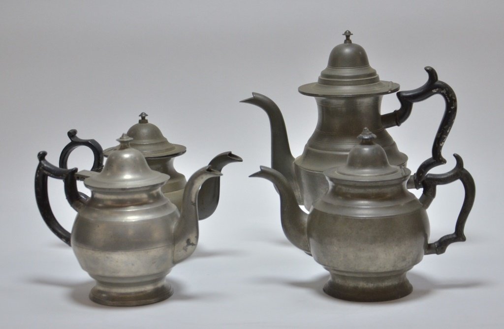 4 American Pewter Teapots Boardman Porter Dunham (1 of 10)
