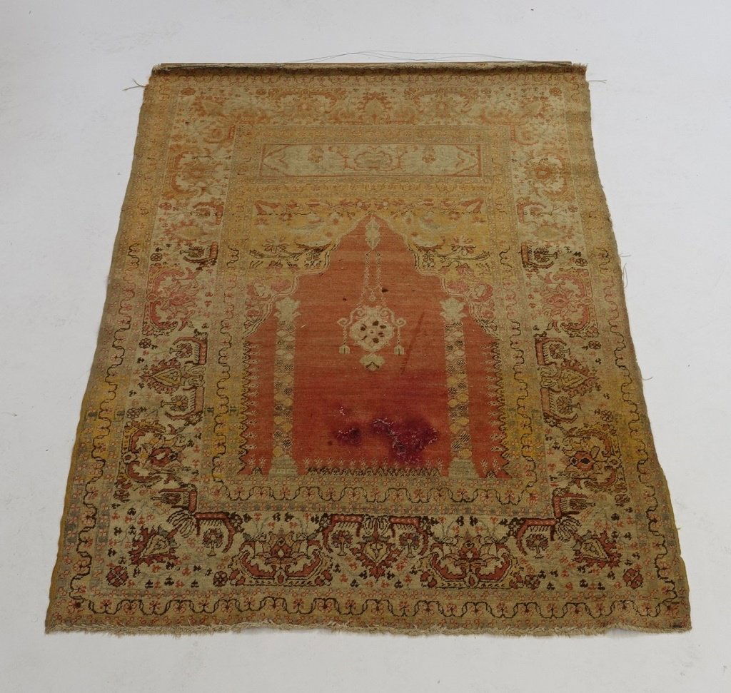 Antique 19C. Turkish Prayer Rug Carpet (1 of 6)