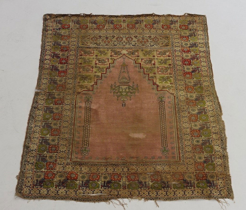 Antique 19C. Turkish Prayer Rug Carpet (1 of 7)