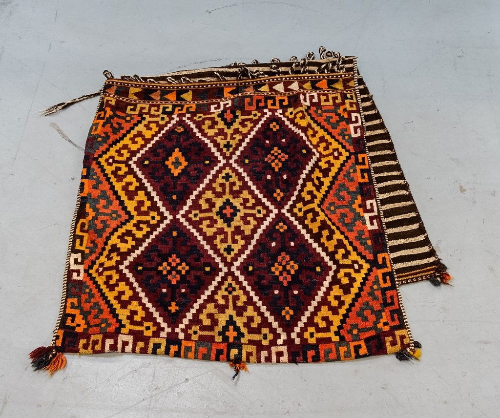 Semi-Antique Persian Bag Face Saddle Bag Rug (1 of 6)