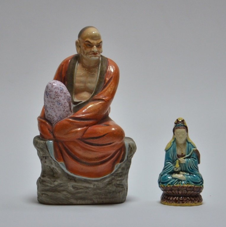 2 Chinese Porcelain Guanyin Immortal Figures (1 of 7)