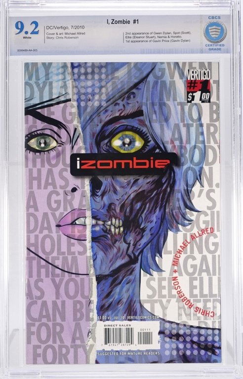 D.C Comics I, Zombie No. 1 CBCS 9.2 (1 of 2)