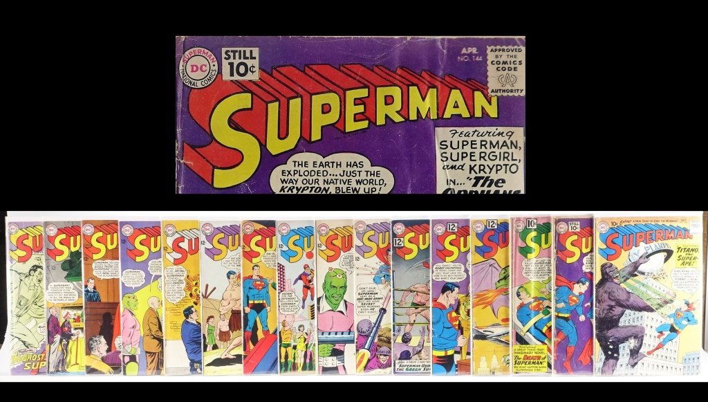 16 Silver Age D.C Superman Comics No. 138-214 (1 of 10)