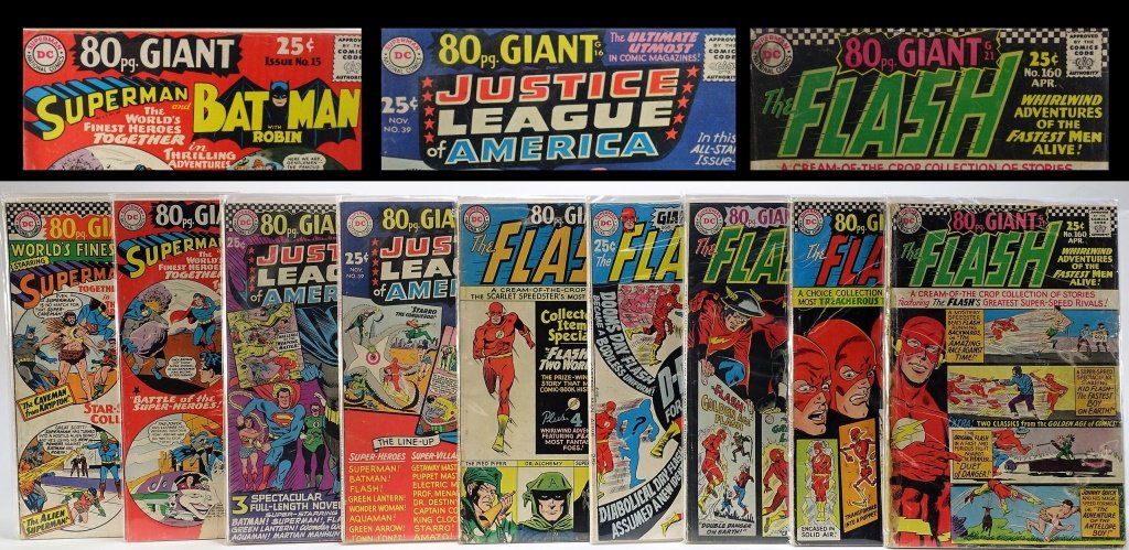 9 Silver Age D.C Comics Giant Flash J.L.A Batman (1 of 4)