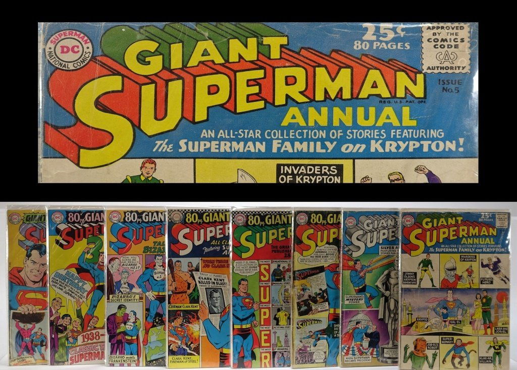8 Silver Age D.C Comics Giant Super Man (1 of 5)