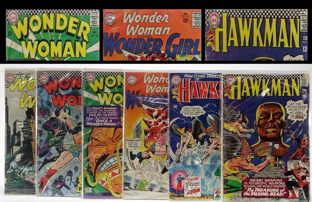 6 Silver Age D.C Comics Hawkman Wonder Woman (1 of 3)