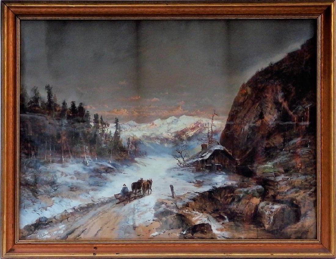 Continental School Bavarian Landscape Painting (1 of 7)