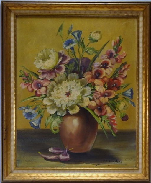 Janet Greenleaf Floral Still Life Oil Painting Jan 14 17 Bruneau Co Auctioneers In Ri Janet Greenleaf Floral Still Life Oil Painting Jan 14 17 Bruneau Co Auctioneers In Ri