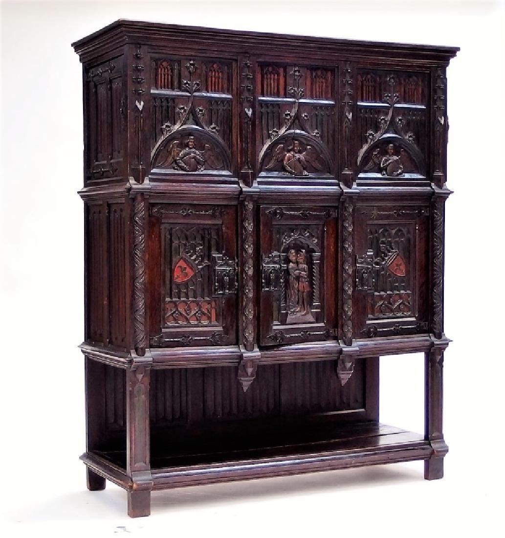 Italian Renaissance Revival Carved Wood Cabinet (1 of 10)