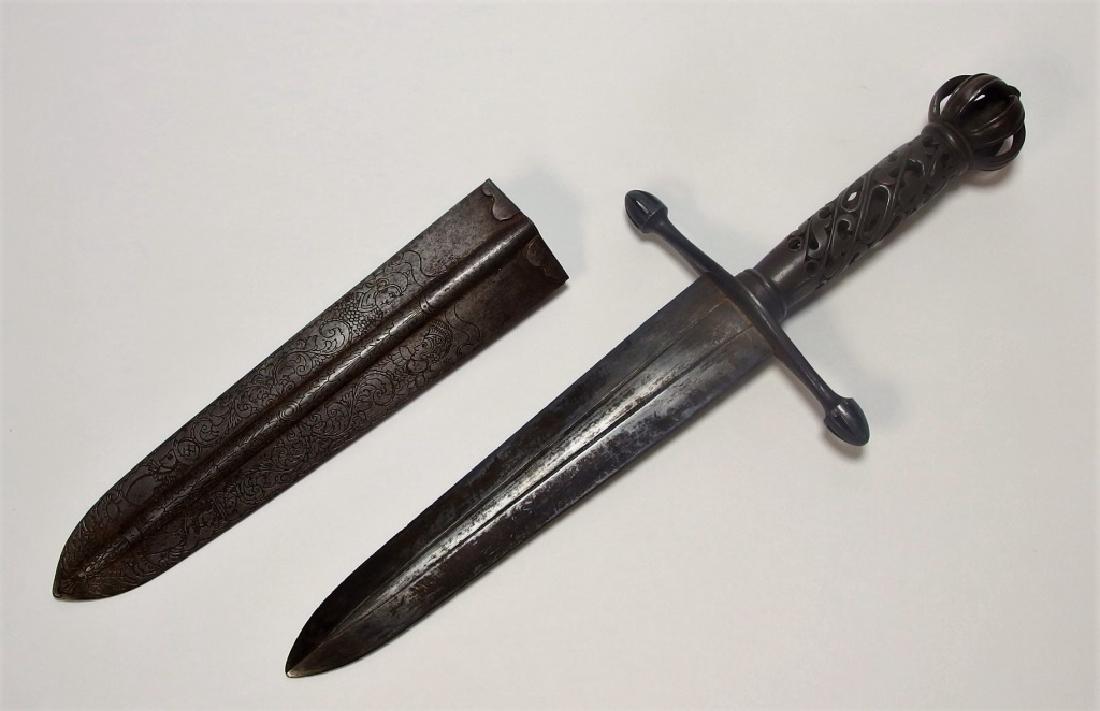 European Openwork Medieval-Style Steel Dagger (1 of 10)