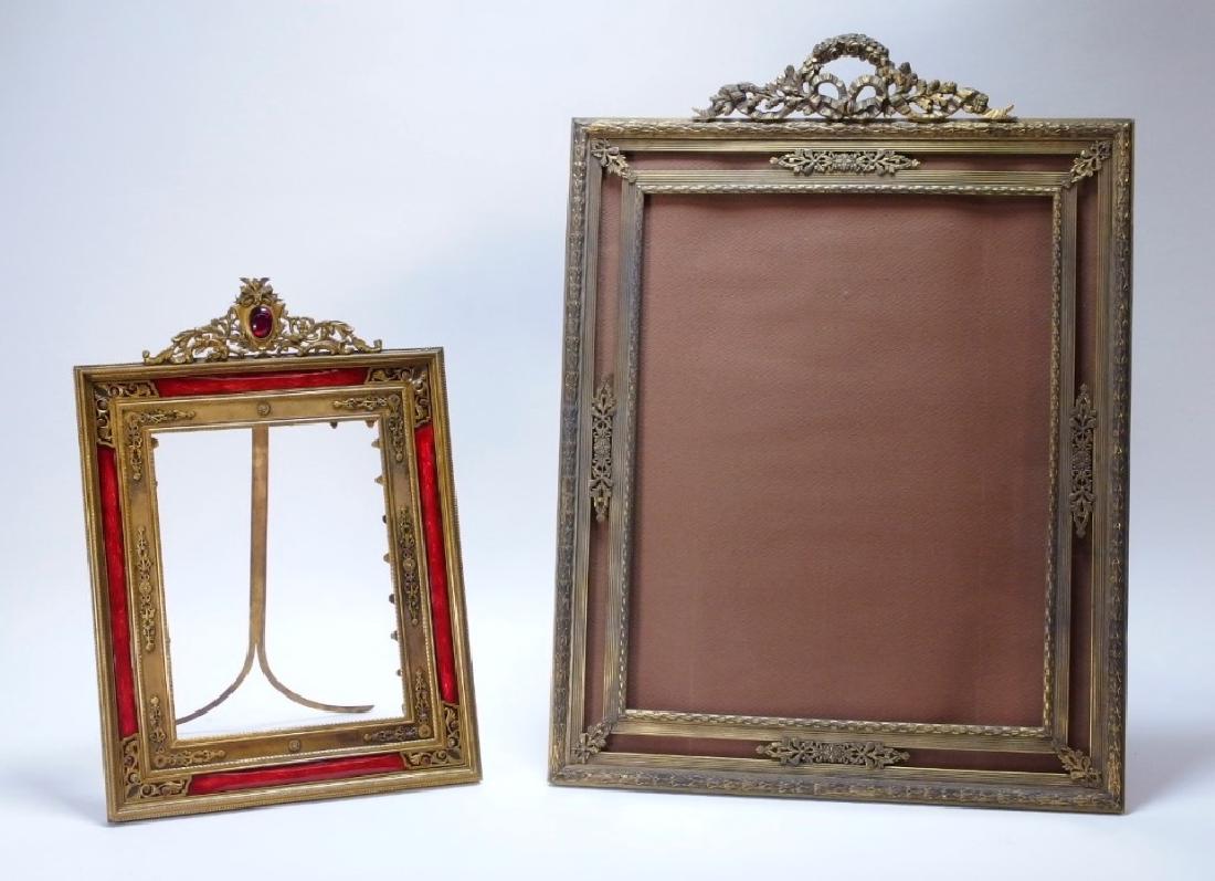 2 French Gilt Bronze Jeweled Picture Frames (1 of 8)