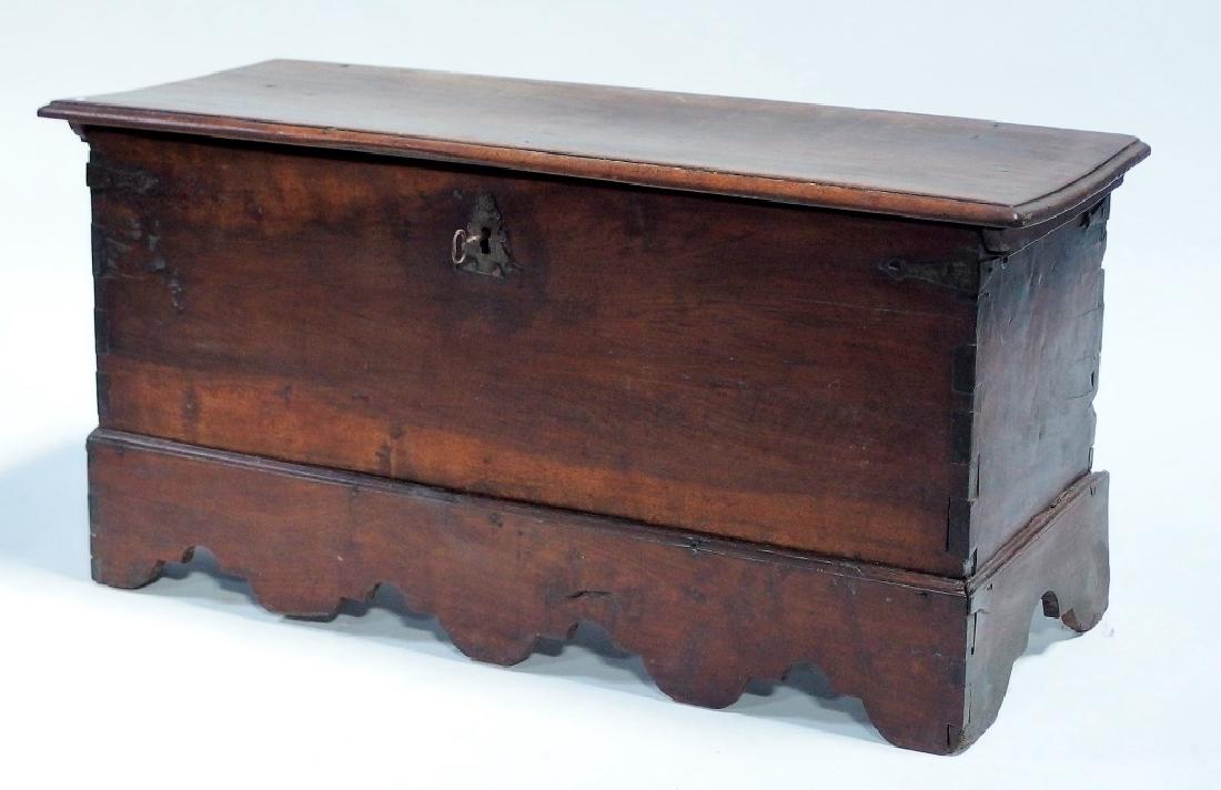 18C. American Carved Walnut Dovetail Blanket Chest (1 of 10)