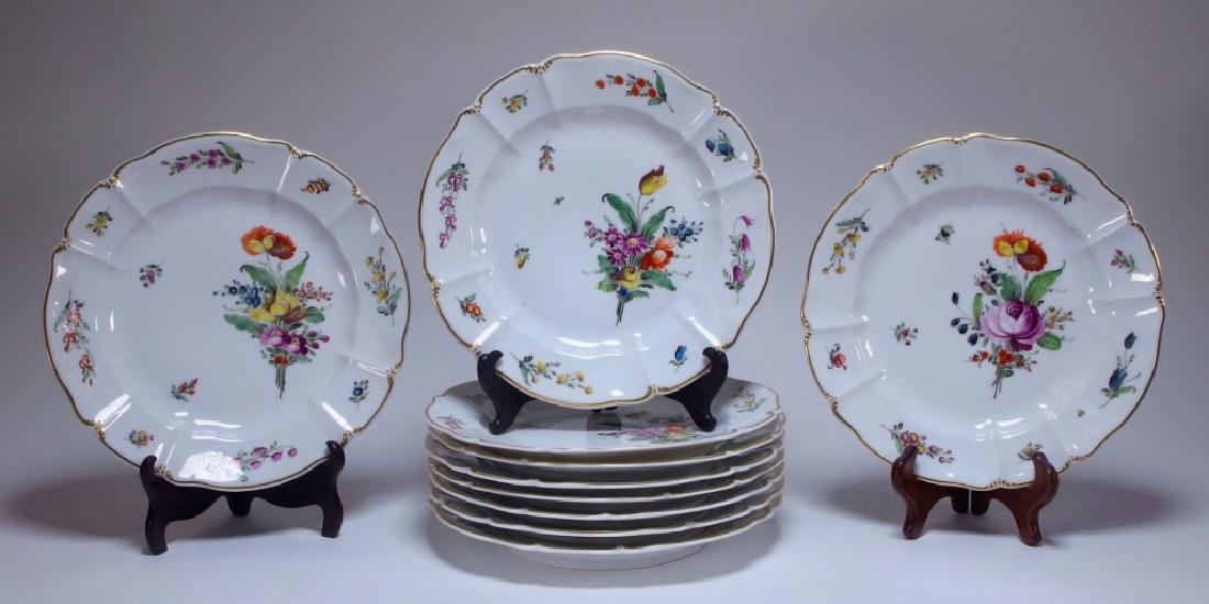 10 German Nymphenburg Cumberland Rococo Plates (1 of 5)