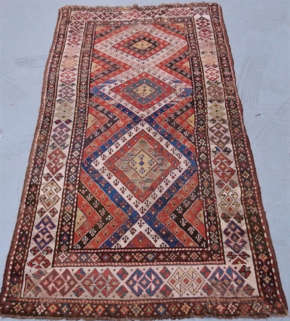 Antique Persian Caucasian Kazak Carpet Rug (1 of 8)