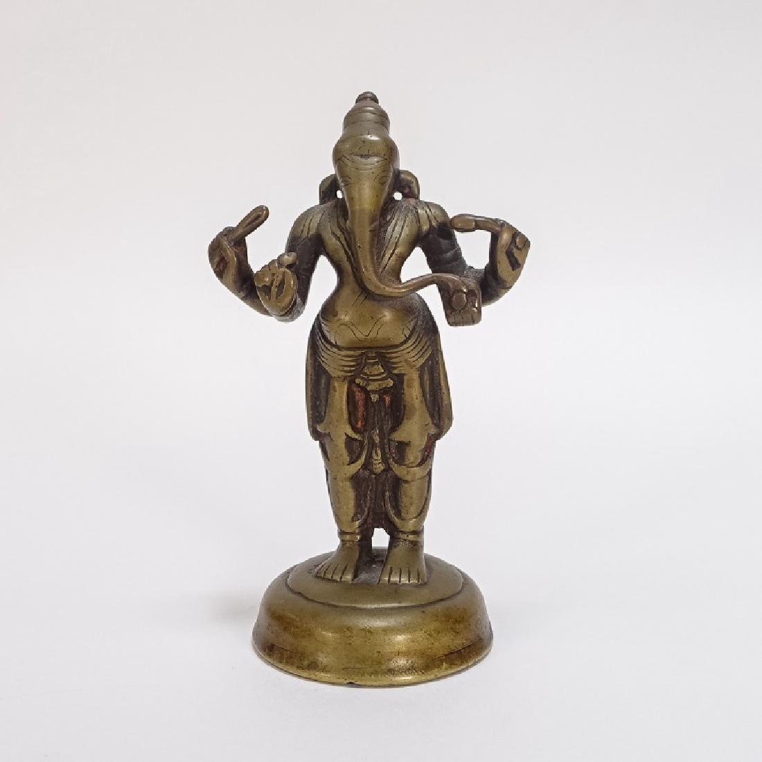 Indian Hindu God Bronze Standing Ganesh Statue (1 of 7)