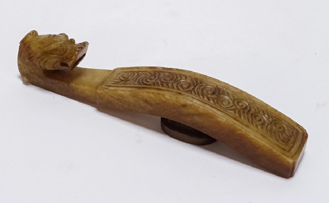 Chinese Russet Celadon Jade Hardstone Belt Hook (1 of 8)