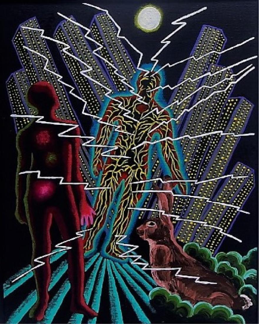 Janet Cooling Punk et Al Acrylic Painting (1 of 7)