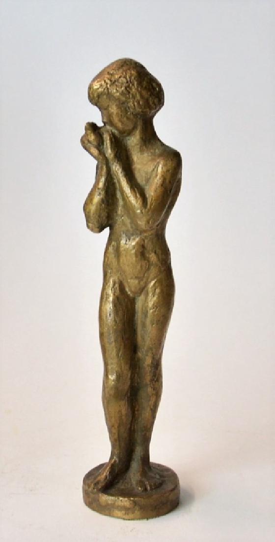 Arne Durban Norwegian Girl with Dove Bronze Statue (1 of 7)