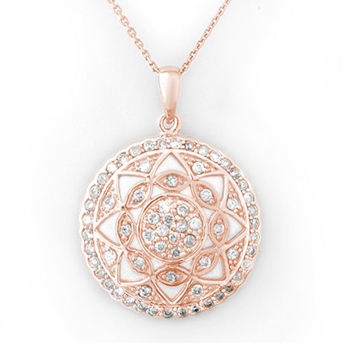 1.25 ctw Diamond Necklace 14K Rose Gold - 10306-#70A6N (1 of 2)