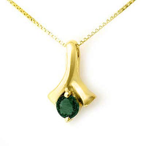 0.25 ctw Emerald Pendant 10K Yellow Gold - 12638-#13V3A (1 of 2)