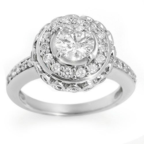Genuine 2.04 ctw Diamond Bridal Engagement Ring 14K (1 of 2)