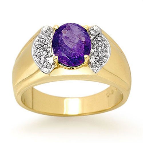 Genuine 2.65 ctw Tanzanite & Diamond Men's Ring 10K (1 of 2)